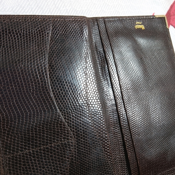 Gucci vintage lizard skin leather wallet - Picture 7 of 12
